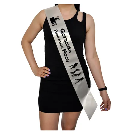 Szarfa ECRU Wieczór Panieński Gorączka Panieńskiej Nocy